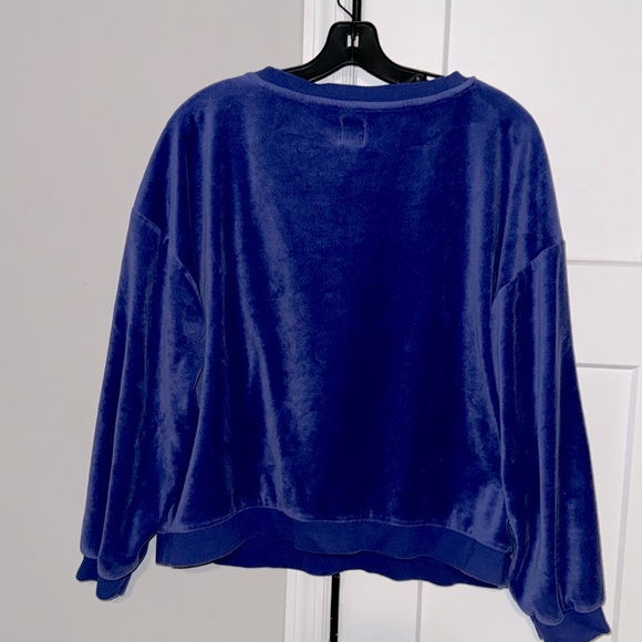 GAP Easy V-Neck Velour Sweatshirt-size Large - Picture 3 of 4